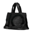 Tote Bag Donna LIU JO in Ecopelle con Logo in Fake Montone Nero