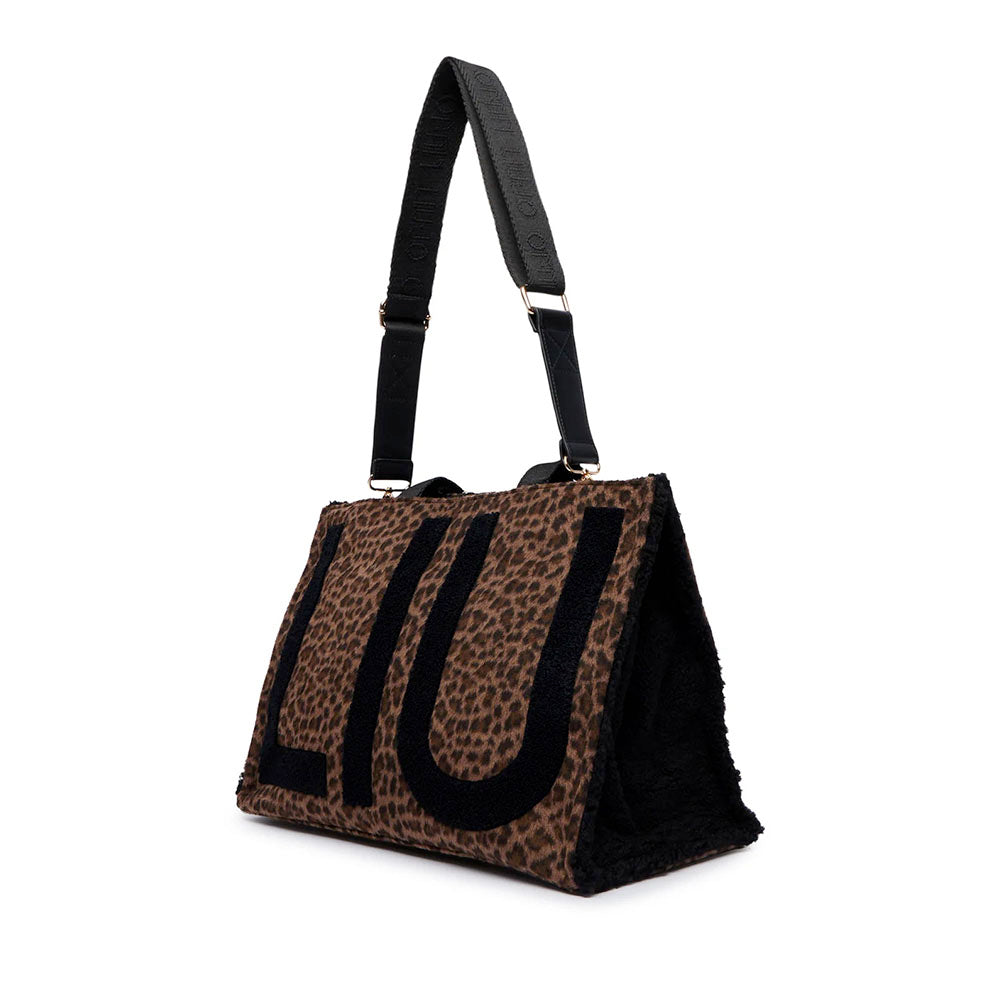Tote Bag Donna LIU JO in Tessuto stampa Animalier