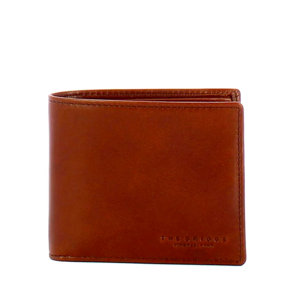 Portafoglio Uomo Piccolo con Portamonete THE BRIDGE linea Lorenzo in Pelle Marrone