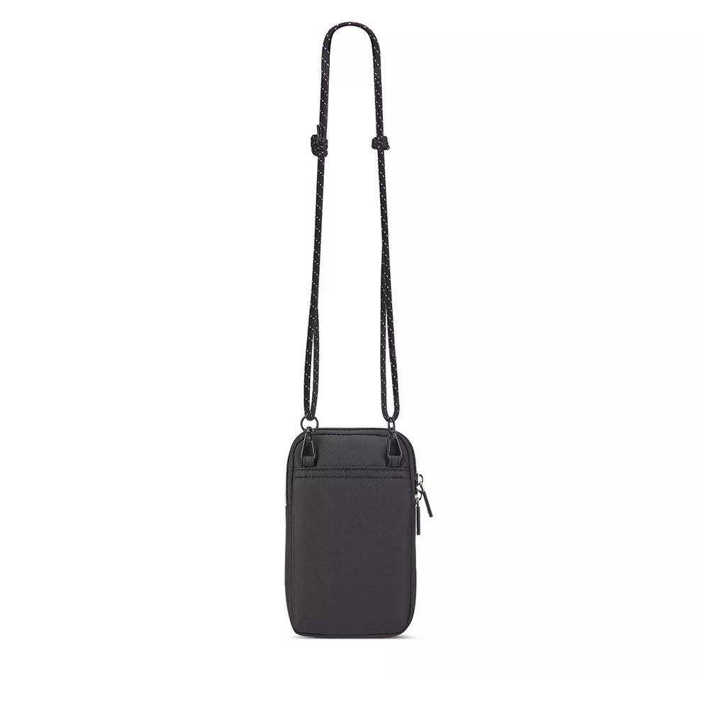 Borsello Porta Telefono RONCATO linea Lite Soft in Tessuto Nero Fumo