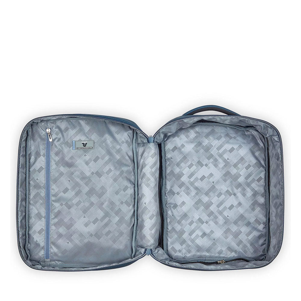 Zaino da Viaggio Underseat con Sacca Sottovuoto RONCATO linea Wanderline in Tessuto Gommato Blu Notte
