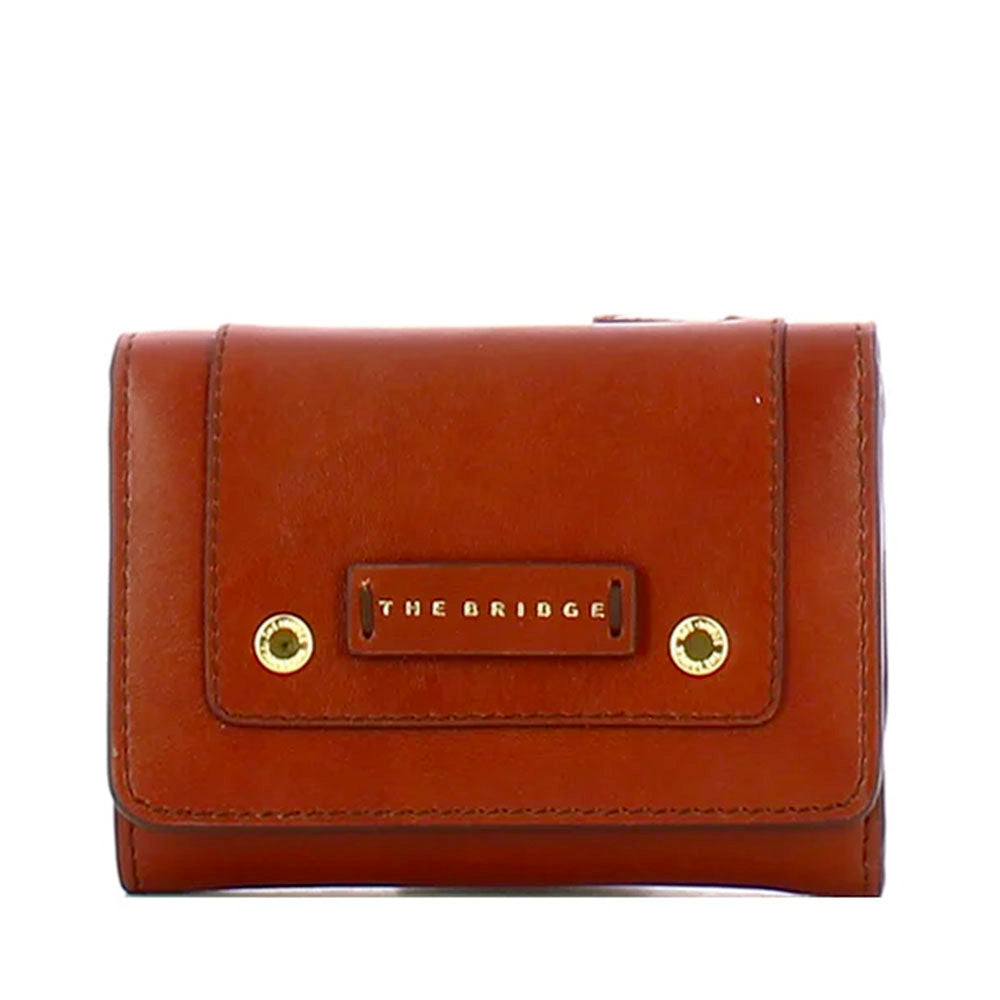 Portafoglio Donna Medio con Bottone THE BRIDGE linea Cecilia in Pelle Marrone