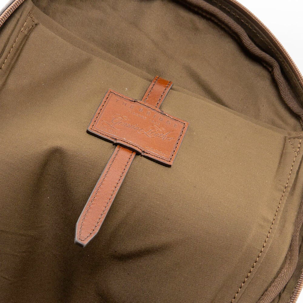 Zaino Uomo Porta PC THE BRIDGE linea Biagio in Pelle Marrone