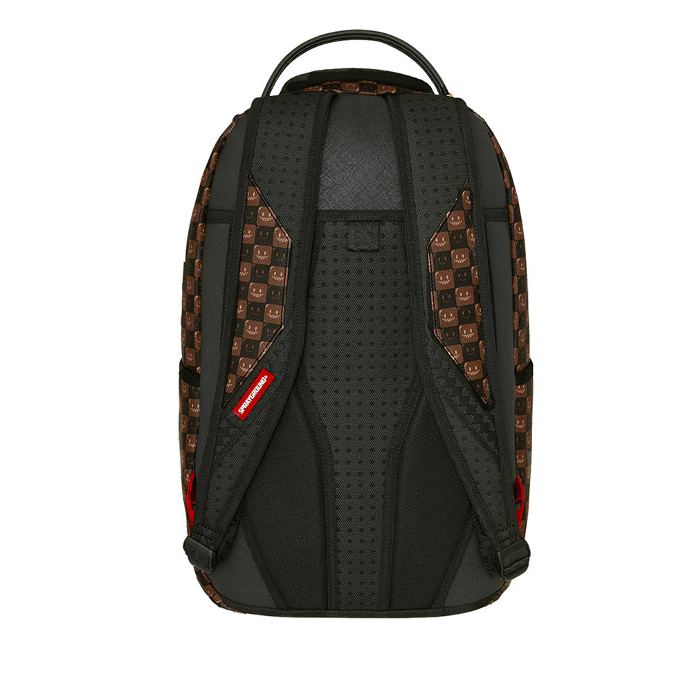 Sprayground Sharks in Paris WTF Bubble Brown Check Rucksack – Unisex, Braun
