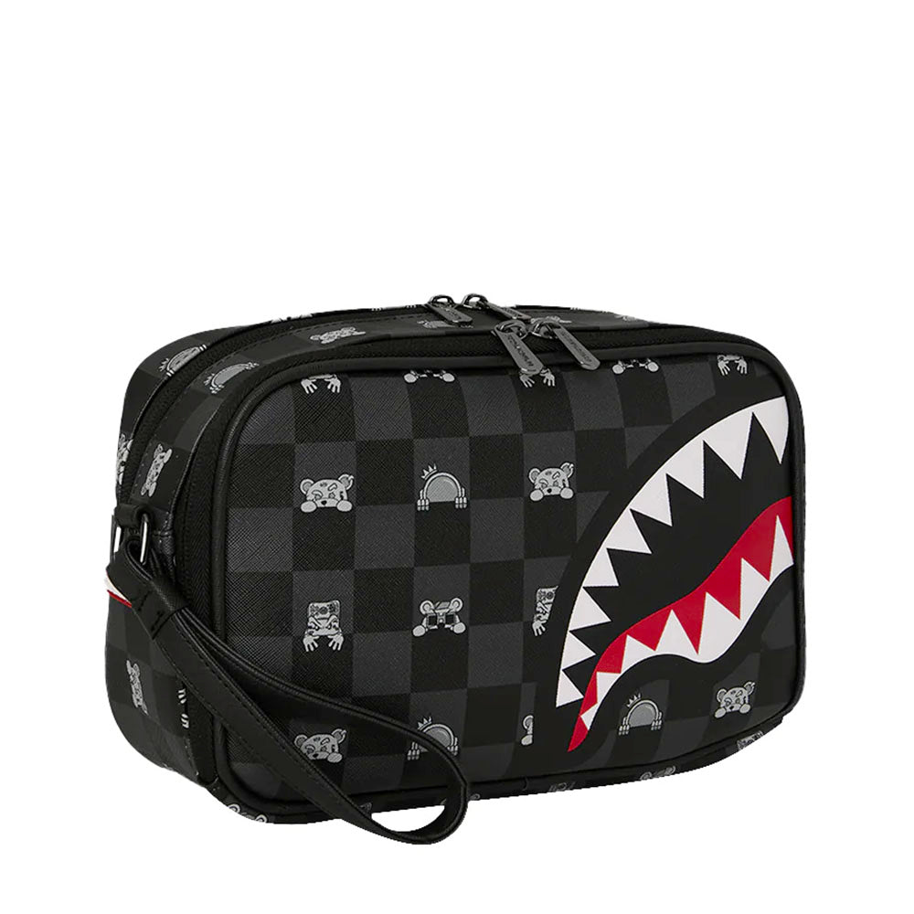 Necessaire SPRAYGROUND stampa Gray Peeking Character Check