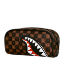 Pouch SPRAYGROUND stampa Sharks in Paris WTF Bubble Brown Check