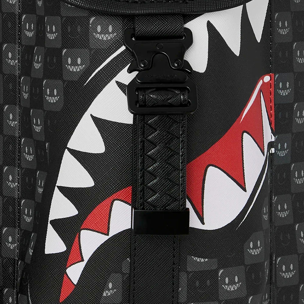 Zaino Unisex SPRAYGROUND stampa Sharks in Paris WTF Bubbly Black Check Monte Carlo