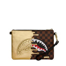 Pochette con Tracolla SPRAYGROUND stampa Sharks in Paris Gold Drip