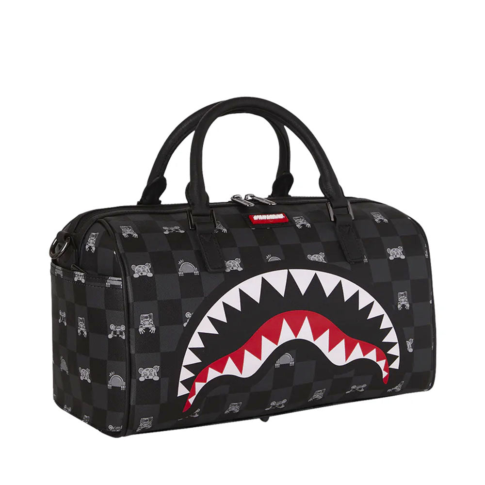 Bauletto Unisex SPRAYGROUND stampa Gray Peeking Character Check