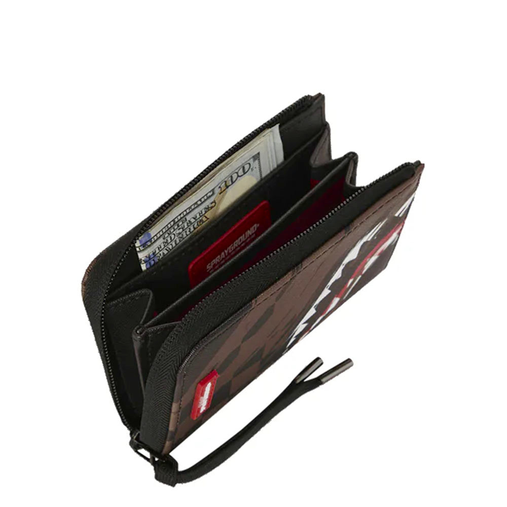 Portafoglio Piccolo con Zip SPRAYGROUND stampa Smeared Grunge