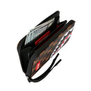 Portafoglio Piccolo con Zip SPRAYGROUND stampa Sharks In Paris WTF Bubble Brown Check