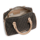 Bauletto Donna a Mano LIU JO in Tessuto Jacquard con Logo Monogram Testa di Moro