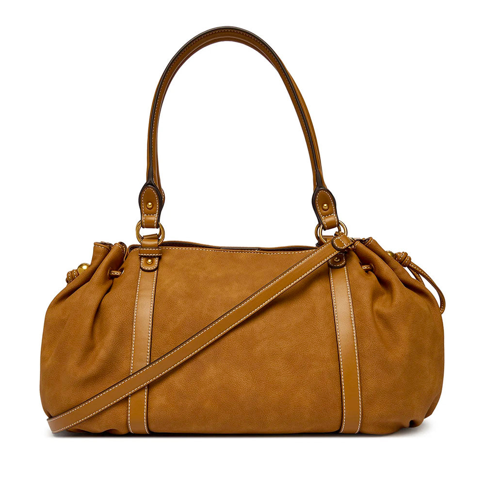 Bauletto Donna a Spalla LIU JO in Tessuto effetto Camoscio color Cammello