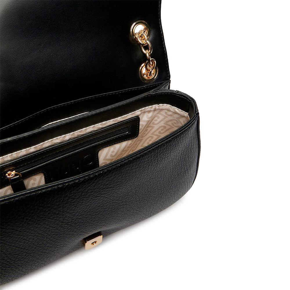 Borsa Donna Media a Tracolla LIU JO effetto Bottalato Nera
