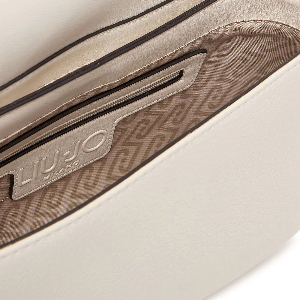 Borsa Donna Media a Tracolla LIU JO effetto Bottalato color Crema