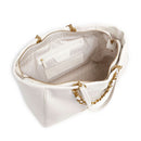 Women's Large Cream Tote Bag LIU JO with Decorative Chain