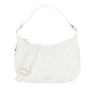Hobo Bag Large con Tracolla LIU JO color Crema con Logo Laserato Monogram