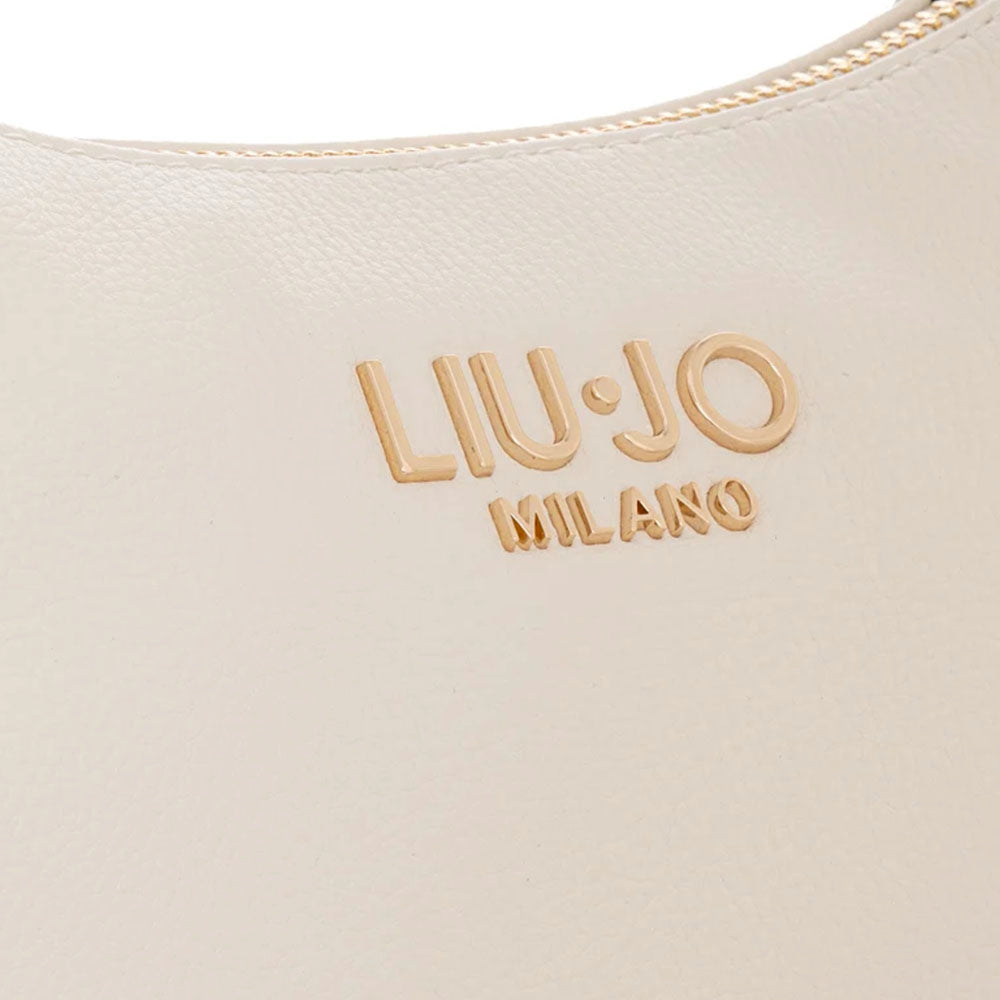 Borsa Donna Hobo Media LIU JO effetto Bottalato color Crema