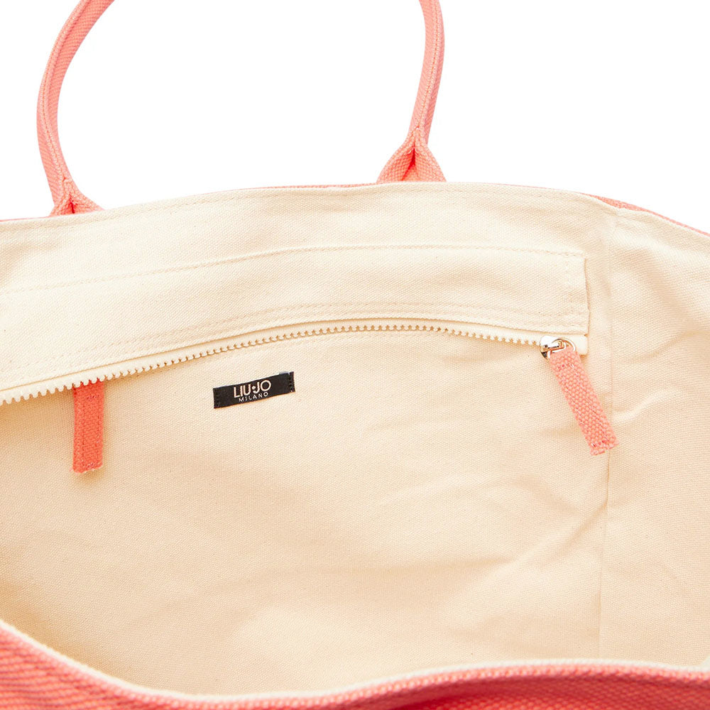 Damen-Shopper LIU JO aus Stoff in Koralle