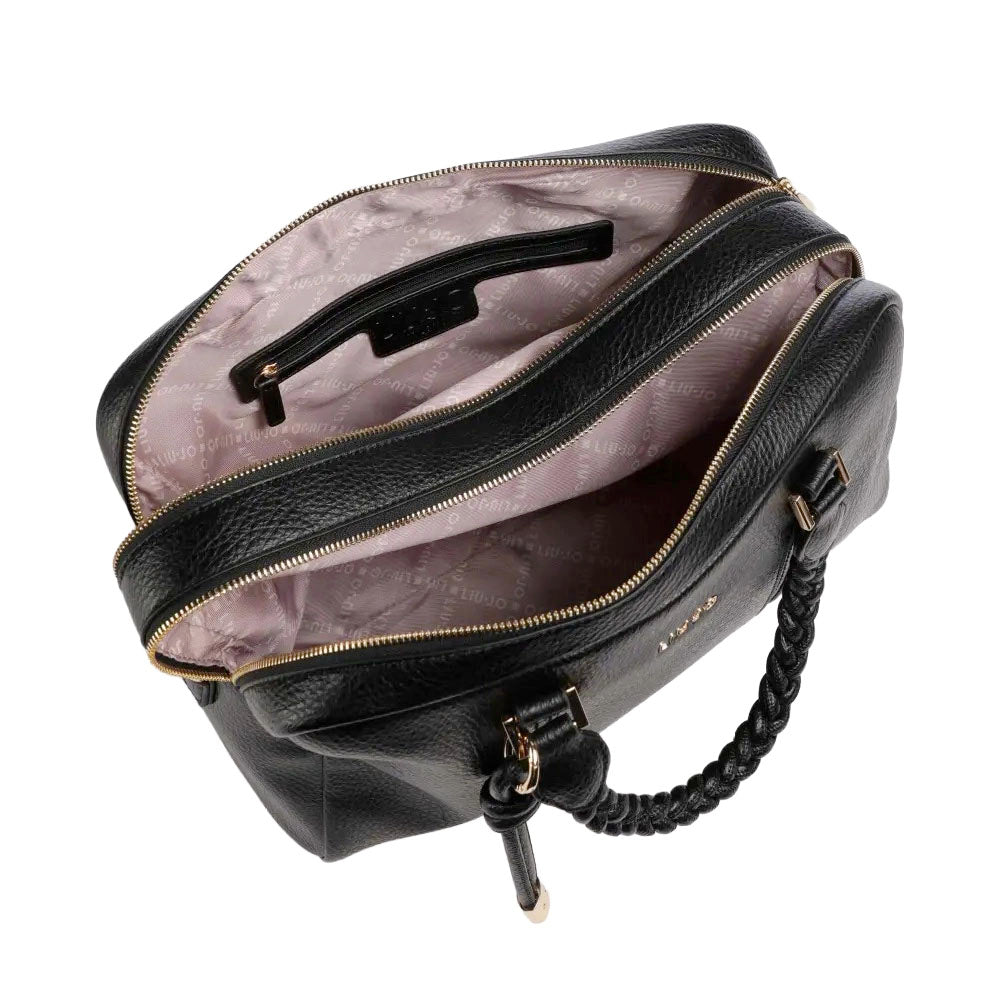 Borsa Donna a Mano LIU JO Better effetto Bottalato Nero