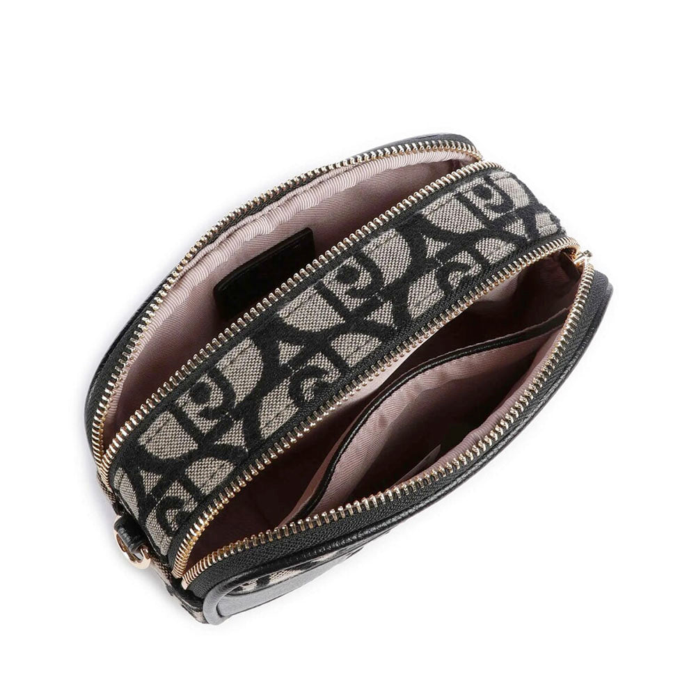 Borsa Donna a Tracolla LIU JO in Tessuto Jacquard con Logo All Over Nero