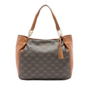Shopping Bag LIU JO Marrone con Logo Monogram e Inserto effetto Bottalato Ginger Bread