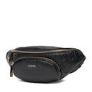 Marsupio Donna LIU JO Better Effetto Bottalato con Logo in Rilievo Nero