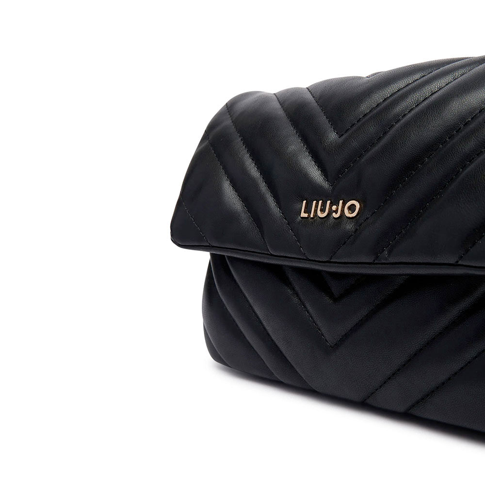 Borsa Donna Media a Spalla LIU JO Matelassè Nera