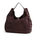 Maxi Hobo Bag Donna LIU JO in Tessuto effetto Camoscio color Melanzana