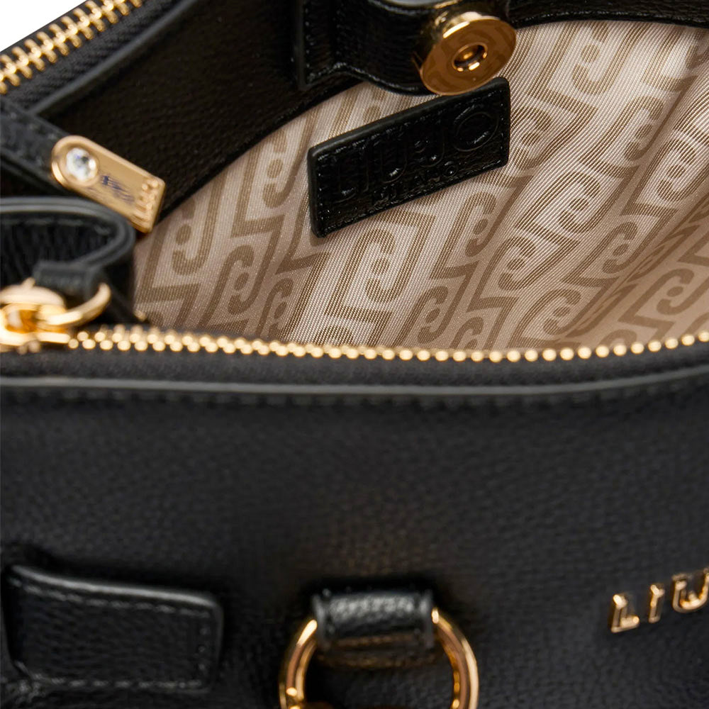 Borsa Donna a Mano Small LIU JO in Ecopelle Bottalata Nera