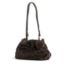 Borsa Donna a Spalla Small LIU JO linea Riccy in Faux Fur Marrone Scuro