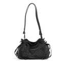 Borsa Donna a Spalla Small LIU JO linea Riccy in Microfibra Nera con Strass
