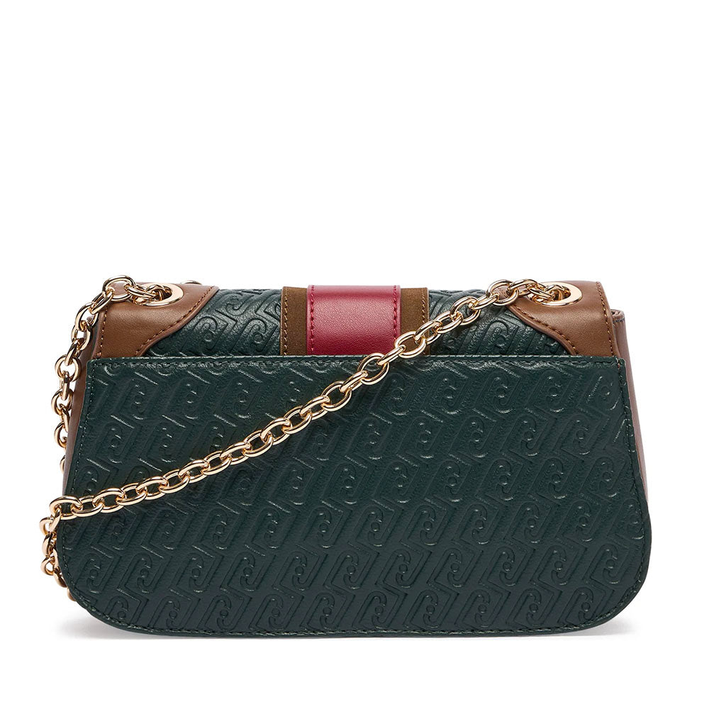 Borsa Donna a Tracolla LIU JO Verde Foresta con Logo Embossed All Over