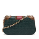 Borsa Donna a Tracolla LIU JO Verde Foresta con Logo Embossed All Over