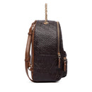 Zaino Donna LIU JO in Ecopelle Marrone Scuro con Logo Embossed All Over