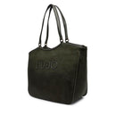 Maxi Tote Bag Donna LIU JO in Microfibra effetto Camoscio Verde Foresta