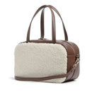 Bauletto Donna a Mano Small LIU JO in Tessuto effetto Teddy color Crema