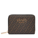 Portafoglio Donna Zip Around Small LIU JO Testa di Moro con Logo All Over