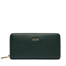 Portafoglio Donna Zip Around LIU JO effetto Bottalato Verde Foresta