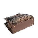 Borsa Donna a Mano Small LIU JO in Tessuto stampa Check Testa di Moro con Paillettes