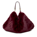 Maxi Borsa Donna a Spalla LIU JO in Pelliccia Sintetica Bordeaux