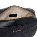 Borsa Donna a Tracolla LIU JO in Ecopelle Nera con Logo Embossed