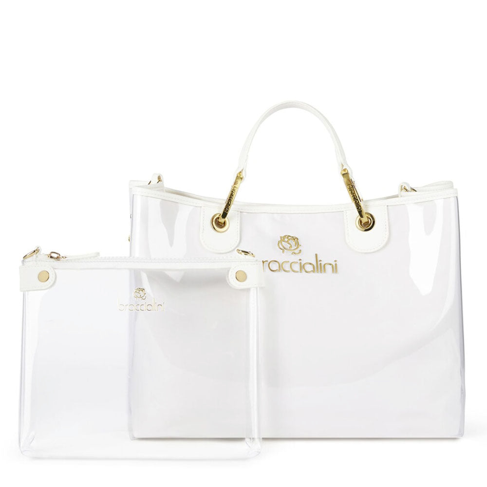 Borsa Donna a Mano BRACCIALINI linea Beth Jelly Bianco