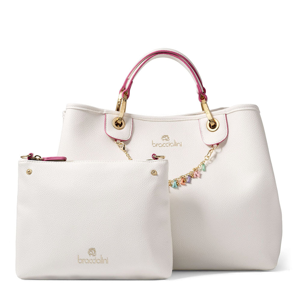 Borsa Donna a Mano BRACCIALINI linea Beth Bianco