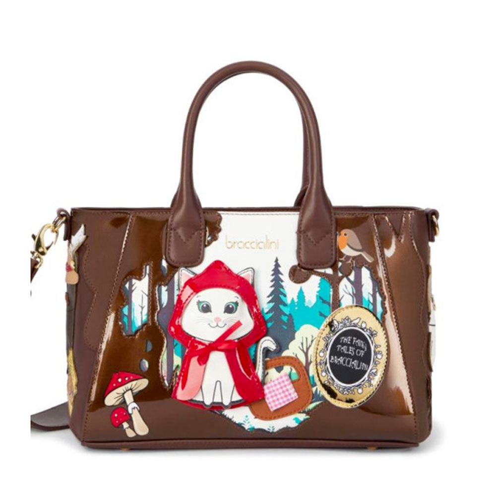Borsa Donna a Mano BRACCIALINI linea Allround stampa Cappuccetto Rosso