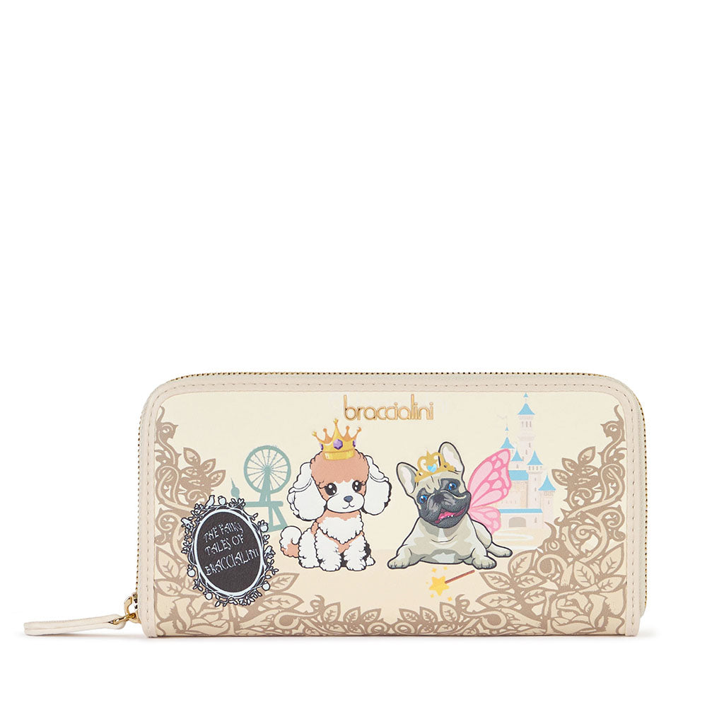 Portafoglio Donna Zip Around BRACCIALINI linea Allround stampa La Bella Addormentata Nel Bosco