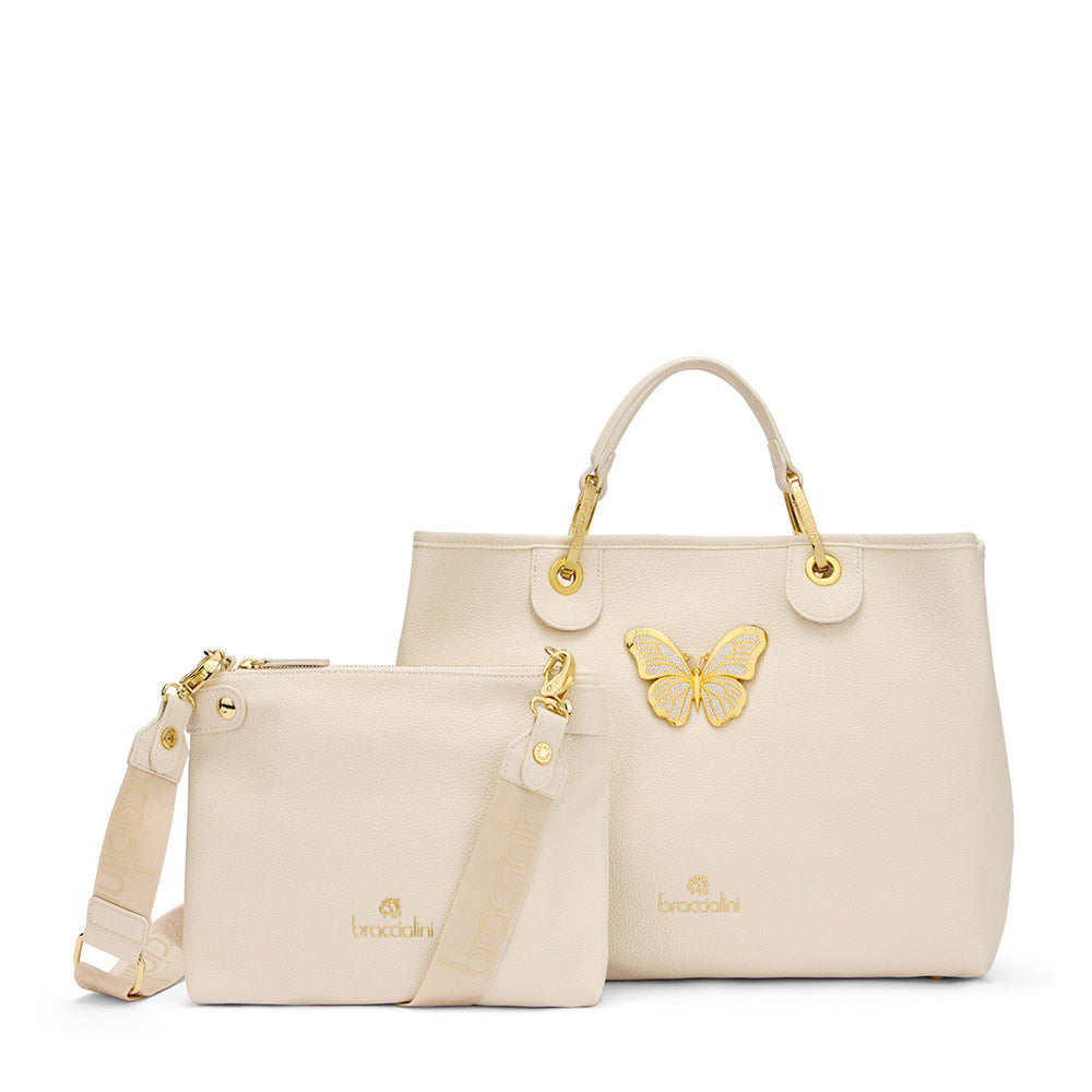 Borsa Donna a Mano Large BRACCIALINI linea Beth Jewels Beige
