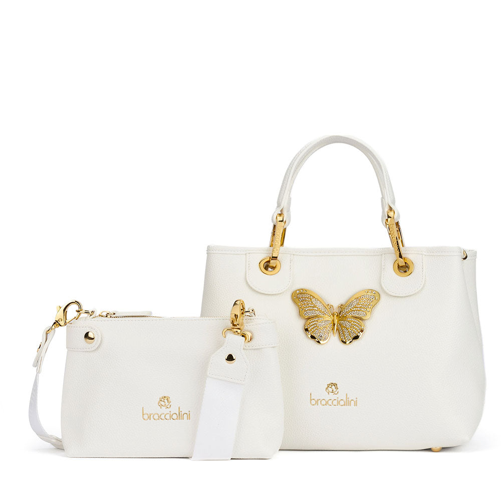 Borsa Donna a Mano Small BRACCIALINI linea Beth Jewels Bianco