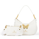 Borsa Donna Mezzaluna a Spalla Media BRACCIALINI linea Beth Jewels Bianco