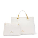 Borsa Donna a Mano Large BRACCIALINI linea Beth Puffy in Nylon Bianco